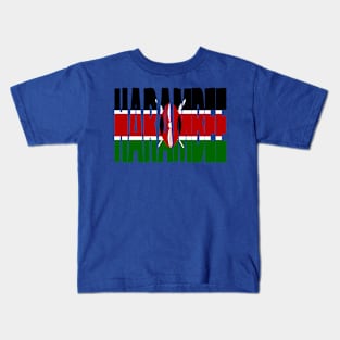 Kenya Motto Flag Kids T-Shirt